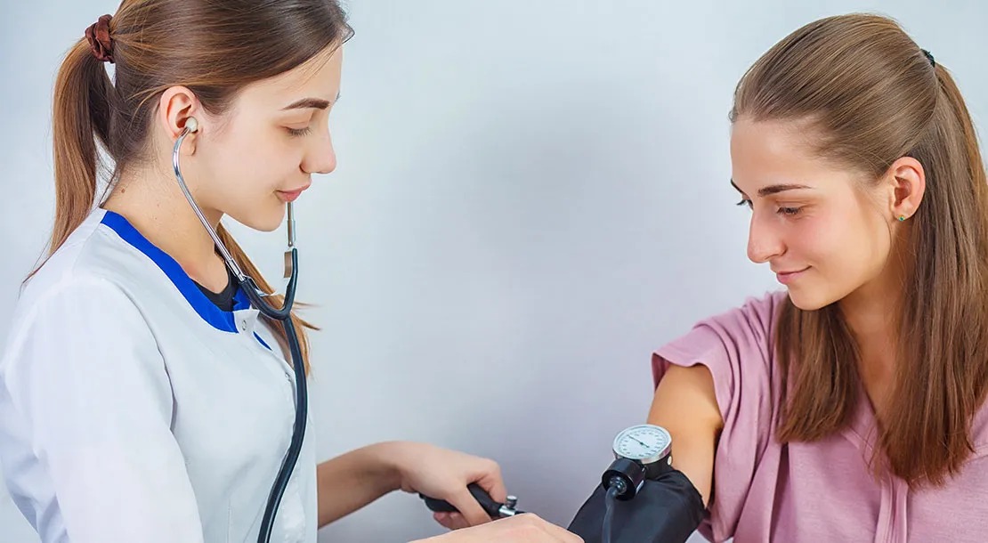 Elderly Woman Health Check-Up